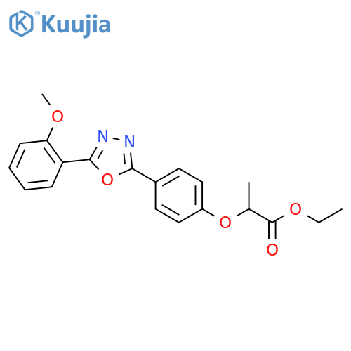 Propanoic acid, 2-[4-[5-(2-methoxyphenyl)-1,3,4-oxadiazol-2-yl]phenoxy]-, ethyl ester structure