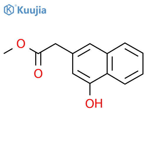 (4-Hydroxy-naphthalen-2-yl)-acetic acid methyl ester structure