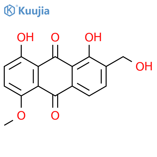 9,10-Anthracenedione,1,8-dihydroxy-2-(hydroxymethyl)-5-methoxy- structure