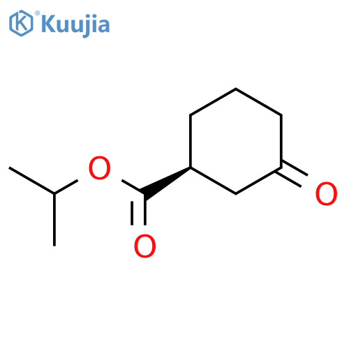 CYCLOHEXANECARBOXYLIC ACID, 3-OXO-, 1-METHYLETHYL ESTER, (S)- structure