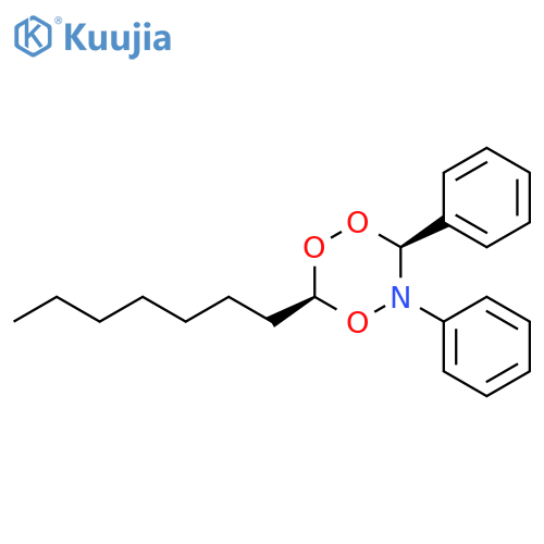 1,2,4,5-Trioxazine, 3-heptyldihydro-5,6-diphenyl-, cis- structure