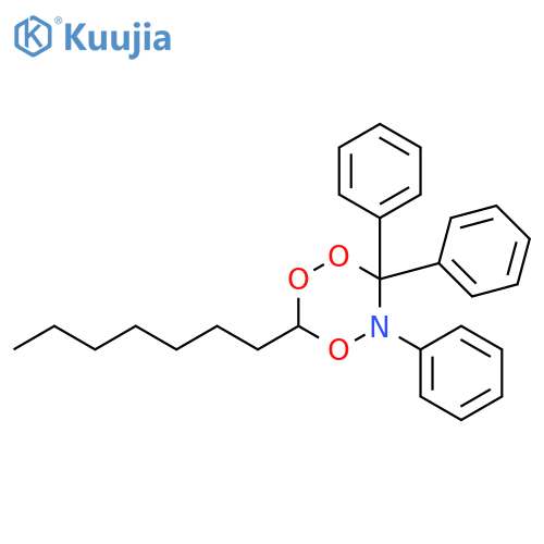 1,2,4,5-Trioxazine, 3-heptyldihydro-5,6,6-triphenyl- structure