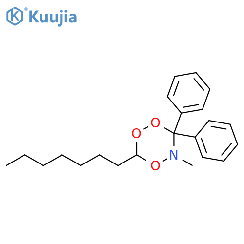 1,2,4,5-Trioxazine, 3-heptyldihydro-5-methyl-6,6-diphenyl- structure