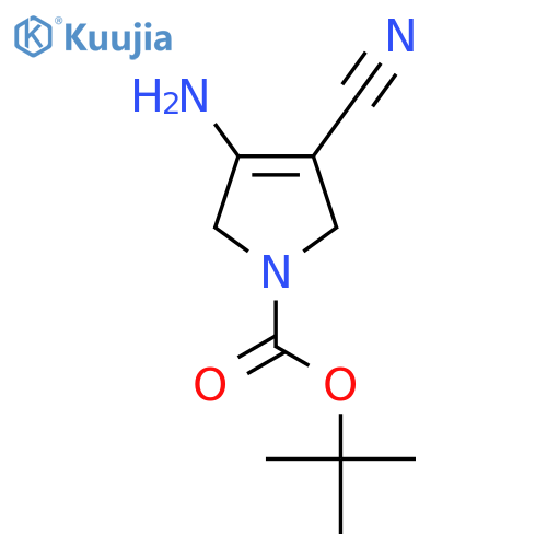 Tert-butyl 3-amino-4-cyano-2,5-dihydro-1H-pyrrole-1-carboxylate structure