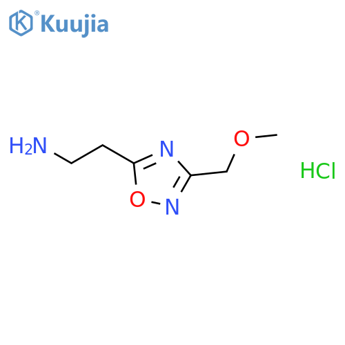 2-3-(Methoxymethyl)-1,2,4-oxadiazol-5-ylethanamine structure
