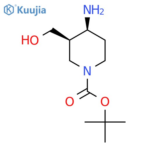 tert-butyl (3S,4R)-4-amino-3-(hydroxymethyl)piperidine-1-carboxylate structure