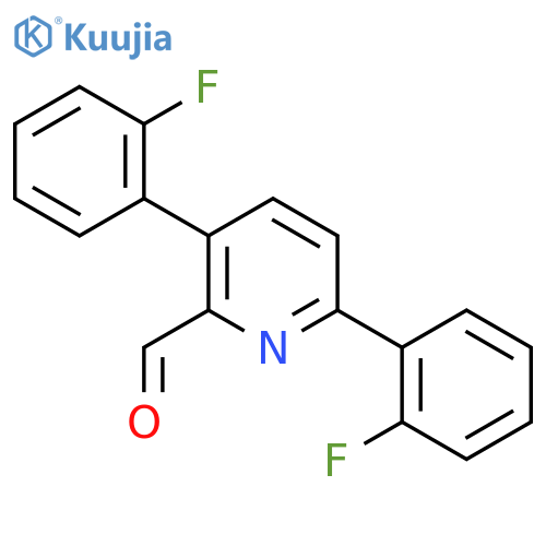 3,6-Bis(2-fluorophenyl)picolinaldehyde structure