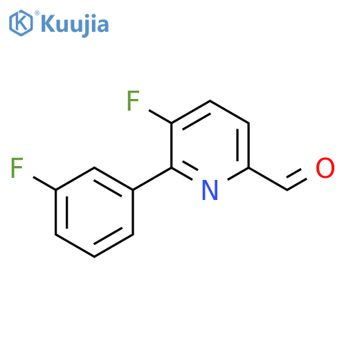 5-Fluoro-6-(3-fluorophenyl)picolinaldehyde structure