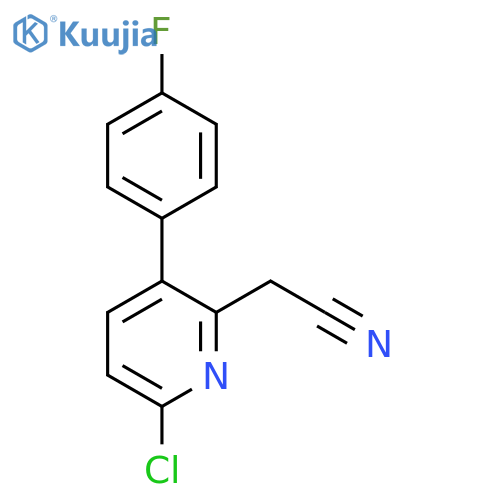 6-Chloro-3-(4-fluorophenyl)pyridine-2-acetonitrile structure
