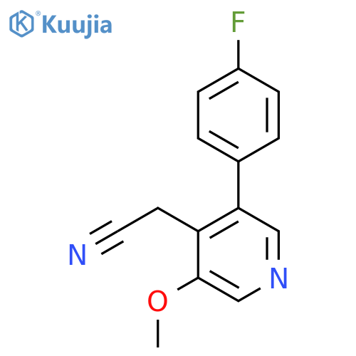 3-(4-Fluorophenyl)-5-methoxypyridine-4-acetonitrile structure