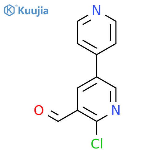 2-Chloro-5-(pyridin-4-yl)nicotinaldehyde structure