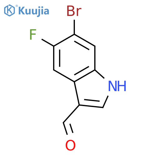 6-bromo-5-fluoro-1H-indole-3-carbaldehyde structure