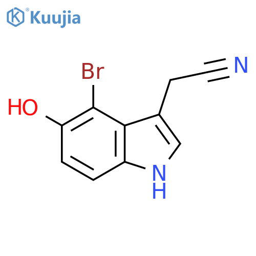 2-(4-Bromo-5-hydroxy-1H-indol-3-yl)acetonitrile structure