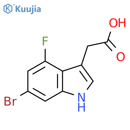 2-(6-Bromo-4-fluoro-1H-indol-3-yl)acetic acid structure