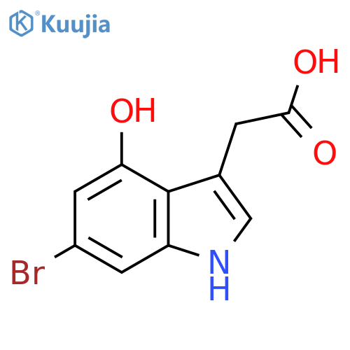 6-Bromo-4-hydroxyindole-3-acetic acid structure
