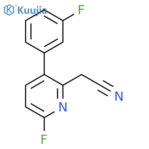 6-Fluoro-3-(3-fluorophenyl)pyridine-2-acetonitrile structure