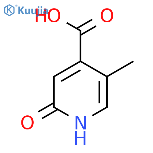 2-hydroxy-5-methylpyridine-4-carboxylic acid structure
