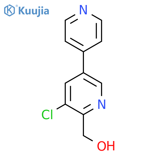 3-Chloro-5-(pyridin-4-yl)pyridine-2-methanol structure