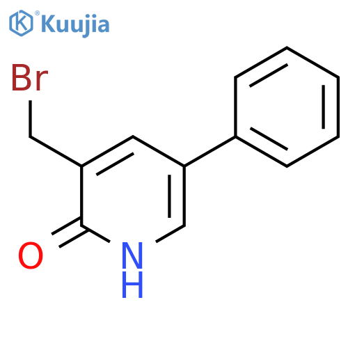 3-Bromomethyl-2-hydroxy-5-phenylpyridine structure