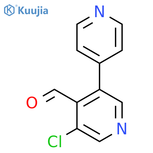 3-Chloro-5-(pyridin-4-yl)isonicotinaldehyde structure