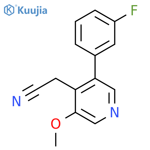 3-(3-Fluorophenyl)-5-methoxypyridine-4-acetonitrile structure