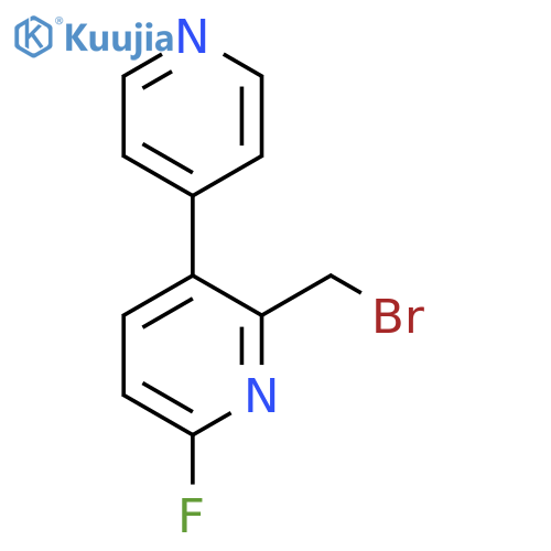 2-Bromomethyl-6-fluoro-3-(pyridin-4-yl)pyridine structure