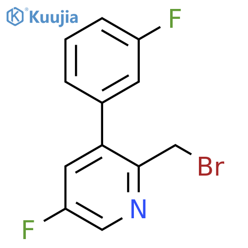 2-Bromomethyl-5-fluoro-3-(3-fluorophenyl)pyridine structure