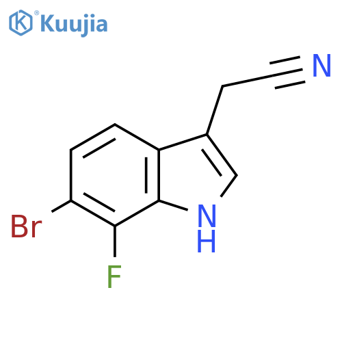 6-Bromo-7-fluoroindole-3-acetonitrile structure
