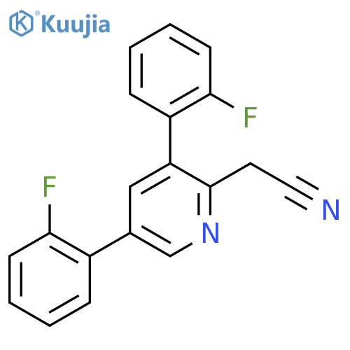 3,5-Bis(2-fluorophenyl)pyridine-2-acetonitrile structure