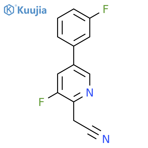 3-Fluoro-5-(3-fluorophenyl)pyridine-2-acetonitrile structure