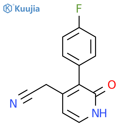 3-(4-Fluorophenyl)-2-hydroxypyridine-4-acetonitrile structure