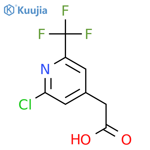 2-[2-chloro-6-(trifluoromethyl)pyridin-4-yl]acetic acid structure