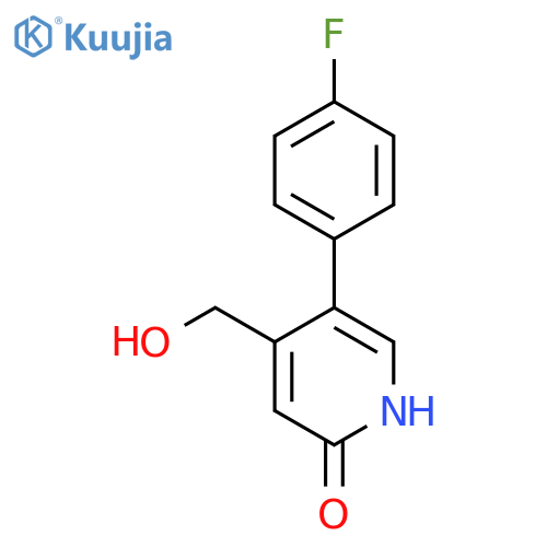 5-(4-Fluorophenyl)-2-hydroxypyridine-4-methanol structure