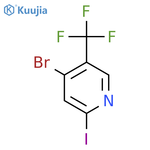 4-Bromo-2-iodo-5-(trifluoromethyl)pyridine structure