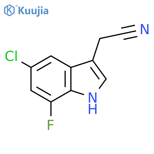 5-Chloro-7-fluoroindole-3-acetonitrile structure