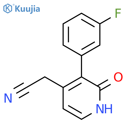 3-(3-Fluorophenyl)-2-hydroxypyridine-4-acetonitrile structure