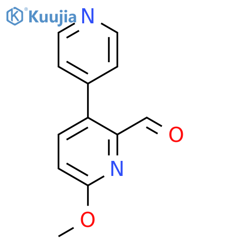 6-Methoxy-3-(pyridin-4-yl)picolinaldehyde structure