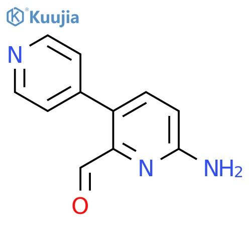 6-Amino-3-(pyridin-4-yl)picolinaldehyde structure