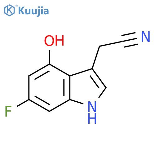 6-Fluoro-4-hydroxyindole-3-acetonitrile structure