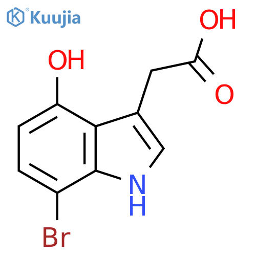 7-Bromo-4-hydroxyindole-3-acetic acid structure