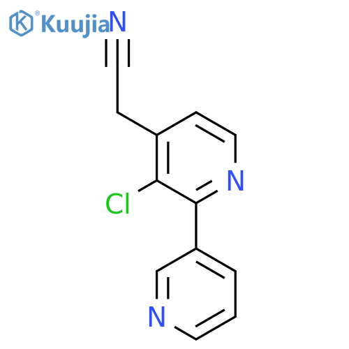 3-Chloro-2-(pyridin-3-yl)pyridine-4-acetonitrile structure