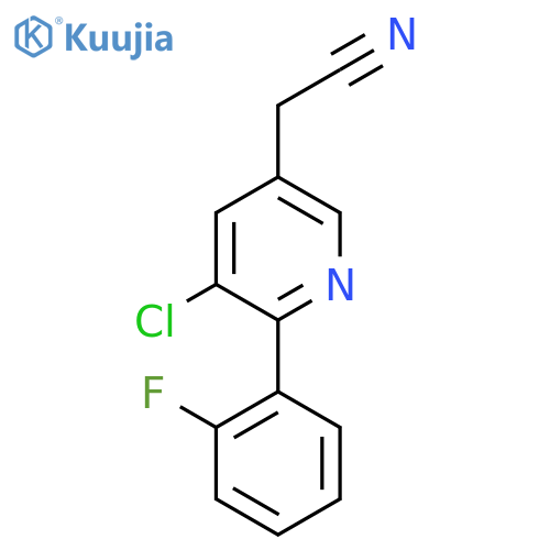 5-Chloro-6-(2-fluorophenyl)pyridine-3-acetonitrile structure