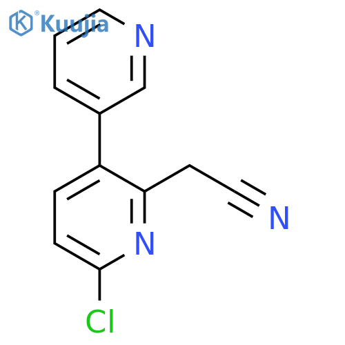 6-Chloro-3-(pyridin-3-yl)pyridine-2-acetonitrile structure