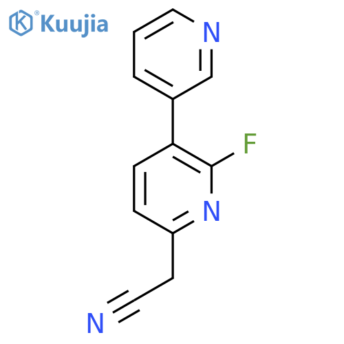 6-Fluoro-5-(pyridin-3-yl)pyridine-2-acetonitrile structure