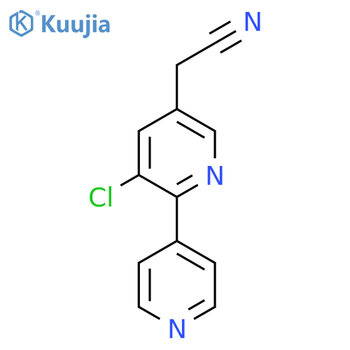 5-Chloro-6-(pyridin-4-yl)pyridine-3-acetonitrile structure