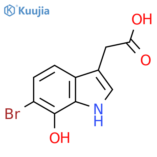 6-Bromo-7-hydroxyindole-3-acetic acid structure