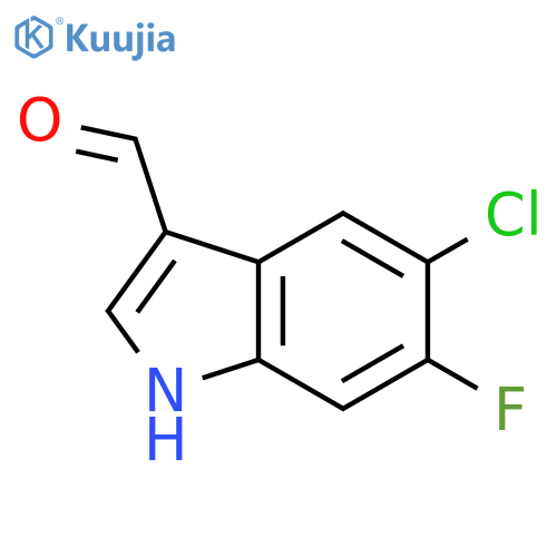 5-chloro-6-fluoro-1H-indole-3-carbaldehyde structure