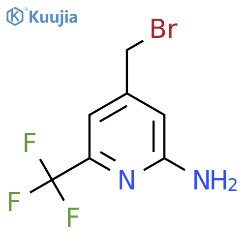 2-Amino-4-bromomethyl-6-(trifluoromethyl)pyridine structure