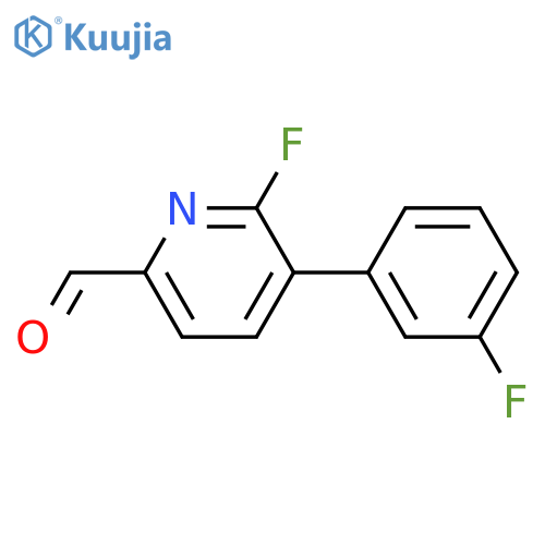 6-Fluoro-5-(3-fluorophenyl)picolinaldehyde structure