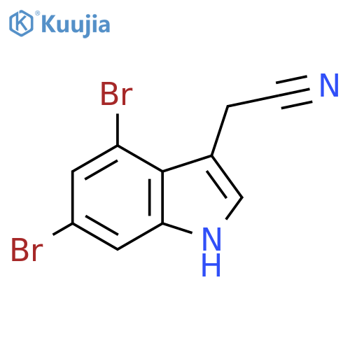 2-(4,6-Dibromo-1H-indol-3-yl)acetonitrile structure